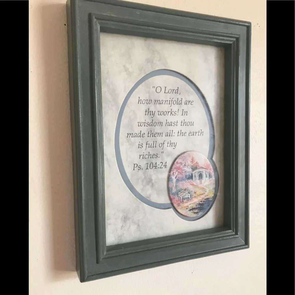 Rare Vintage 1970’s Psalms Verse 104 Mini Picture